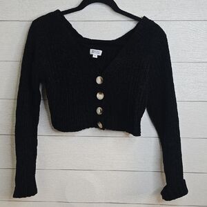 Beginning Boutique Black Textured Knit